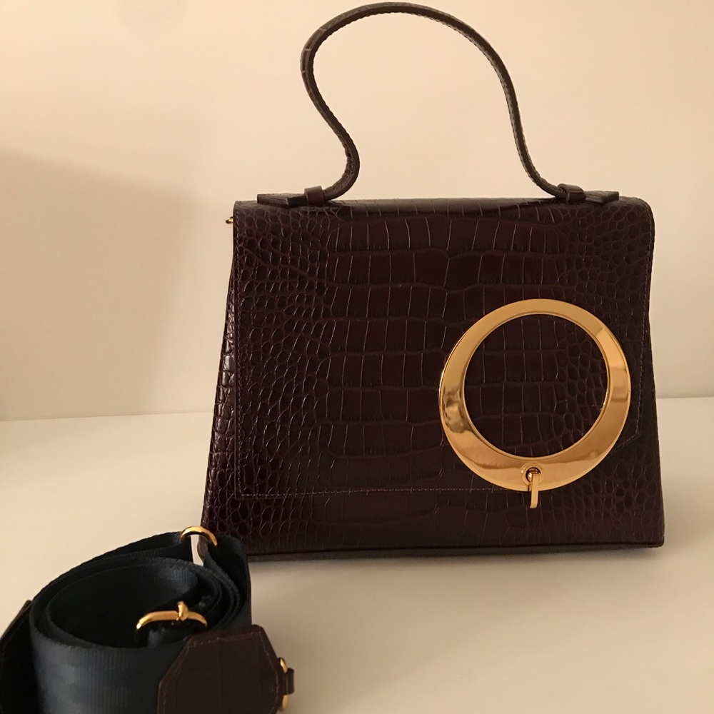 TRADEMARK Harriet croc-embossed leather Bag